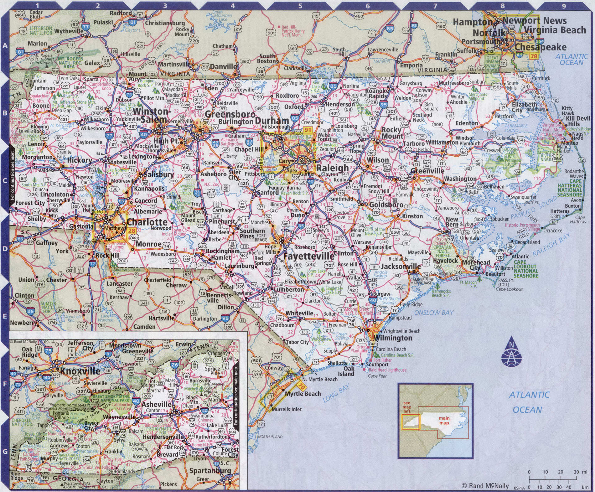 Printable Maps Of North Carolina