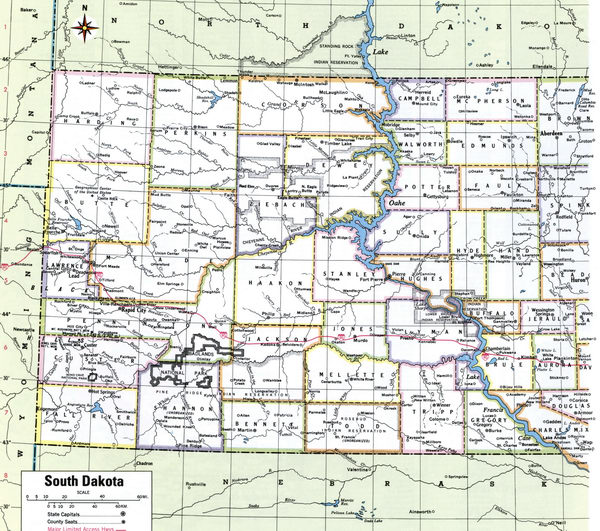 Counties of South Dakota state