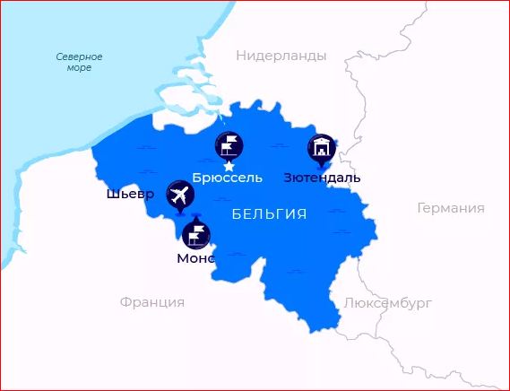 Map of us and NATO military bases in Belgium