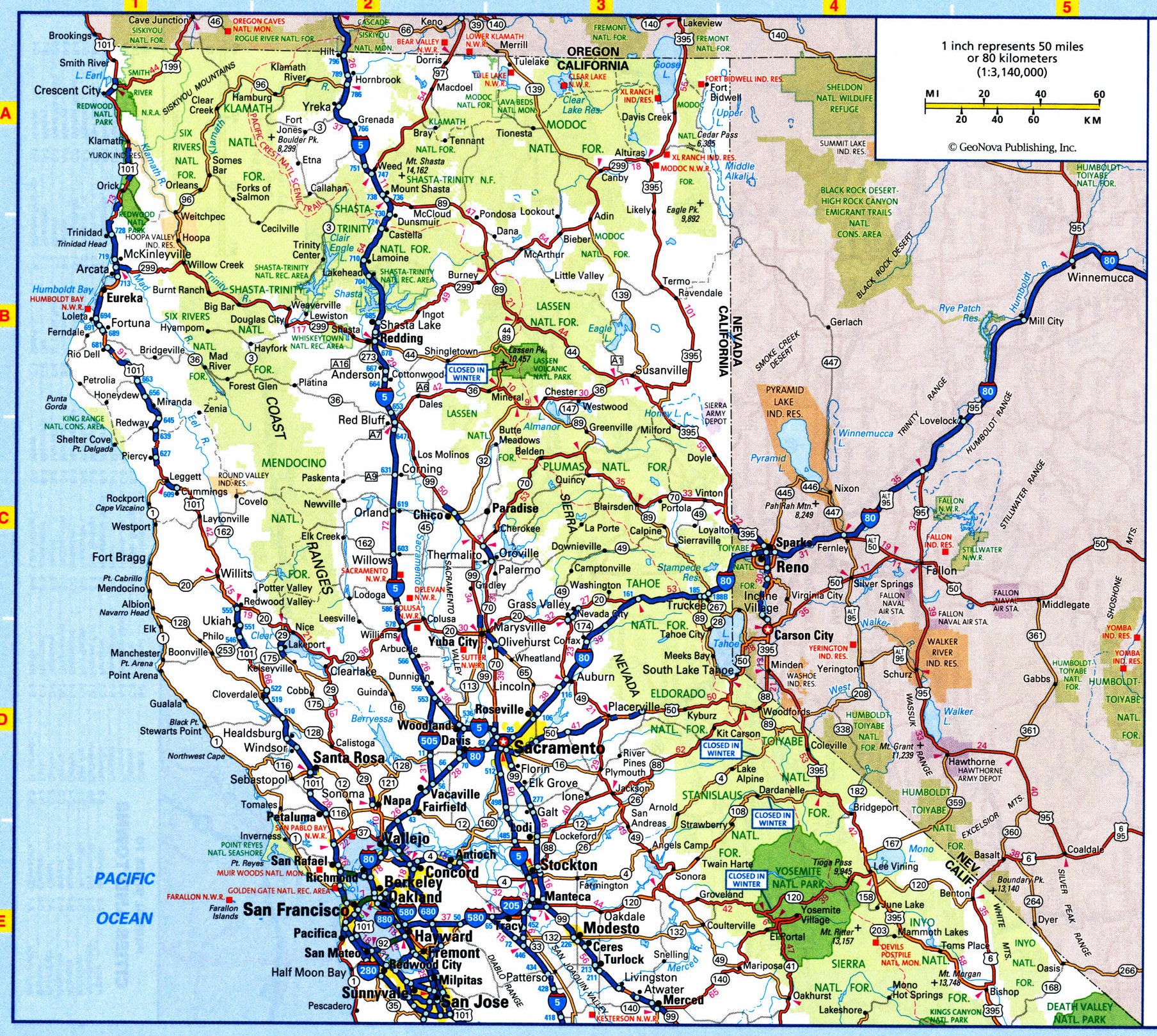 Map of Southern California state