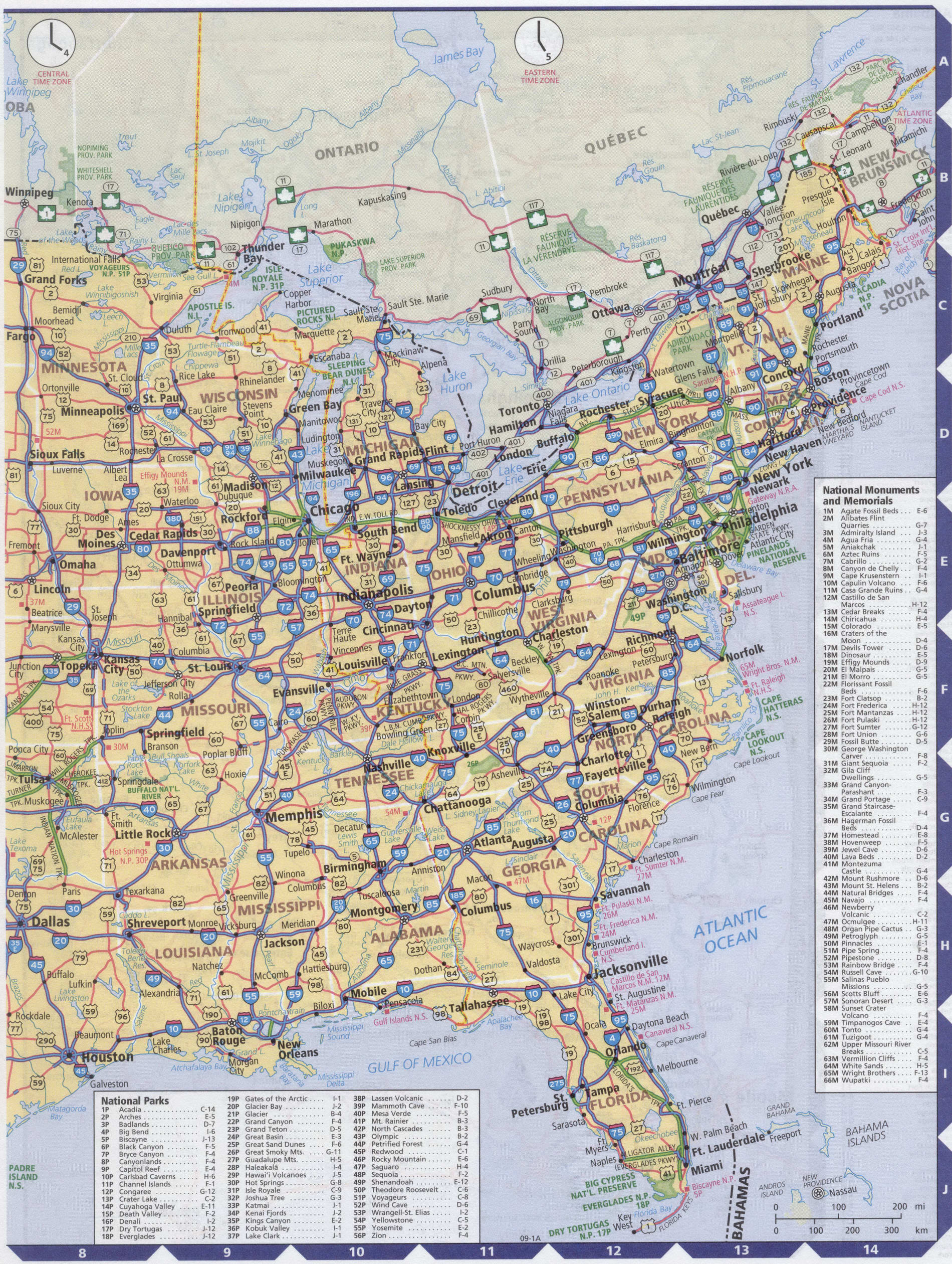 Roads map of US. Maps of the United States - highways, cities ...