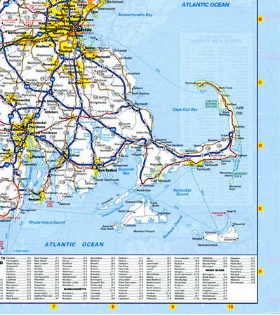 Map of Connecticut state - roads, national parks, reserves, recreation areas