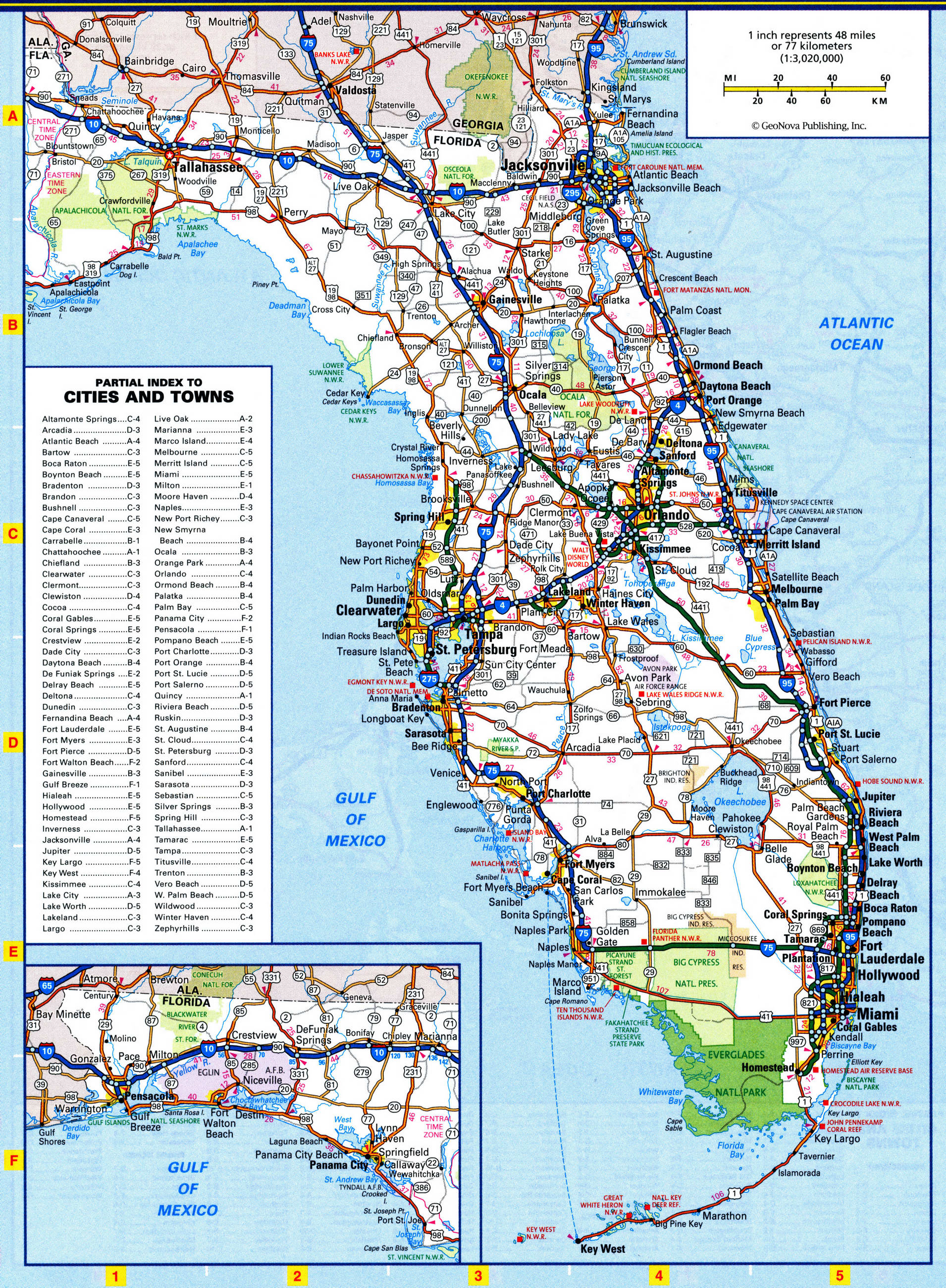 Florida State Wall Map With Counties (48WX (Laminated) | ubicaciondepersonas.cdmx.gob.mx