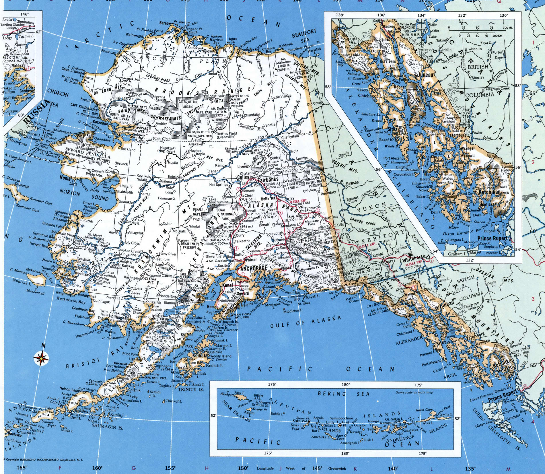 County of Alaska map
