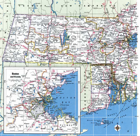 Counties of Rhode Island state USA