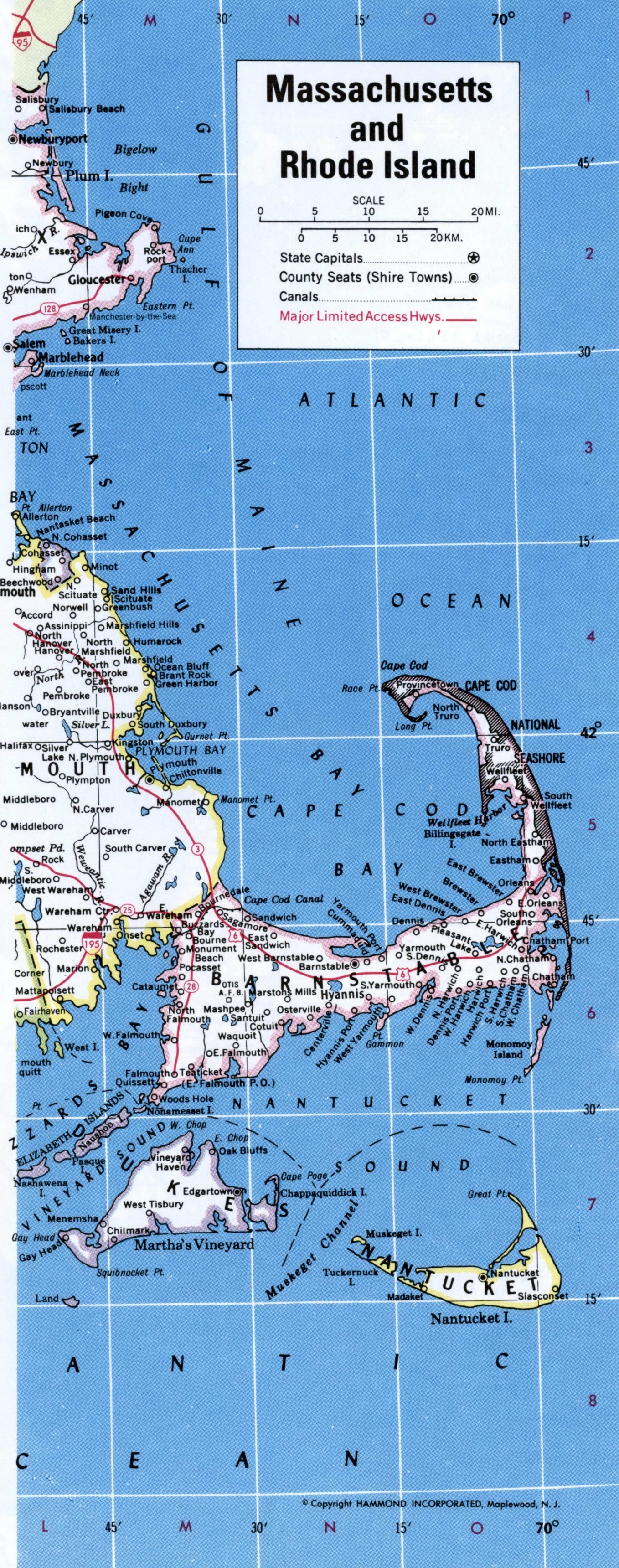 Rhode Islands counties map