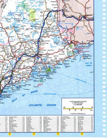 Map of Maine - national parks, reserves, recreation areas