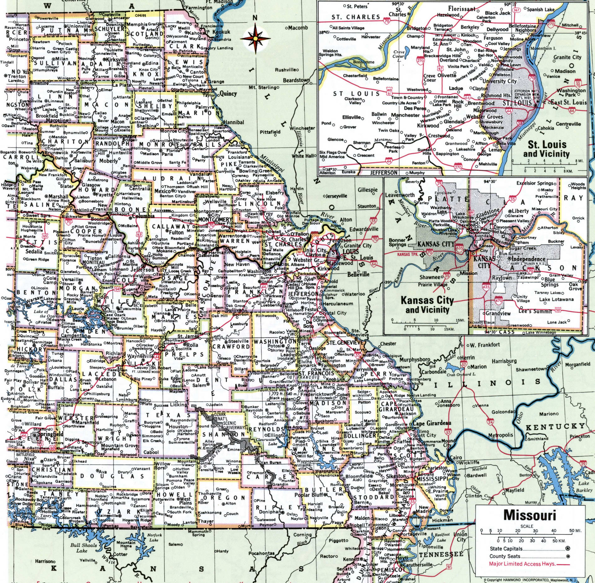 Missouri state counties map