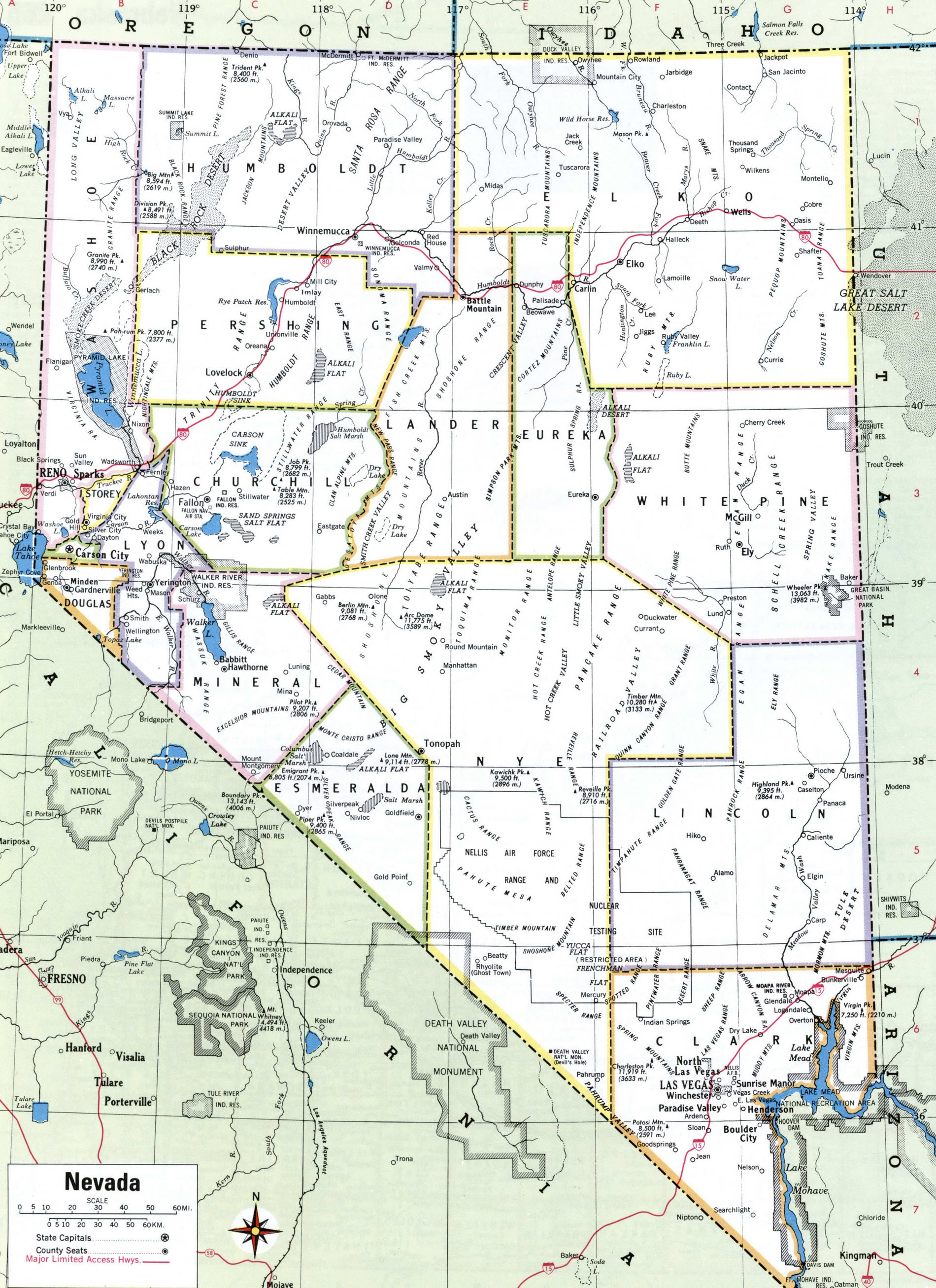 Map County of Nevada 