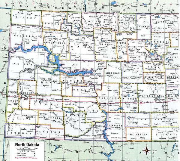 Counties of North Dakota state
