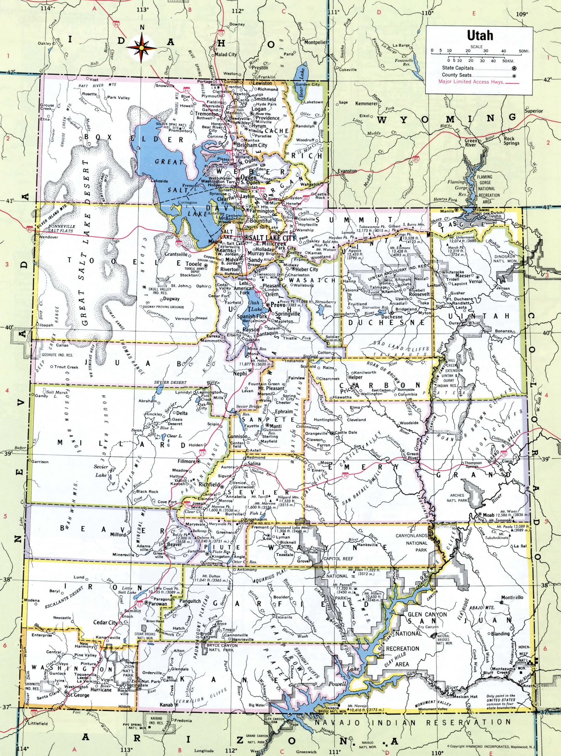 Counties of Utah state