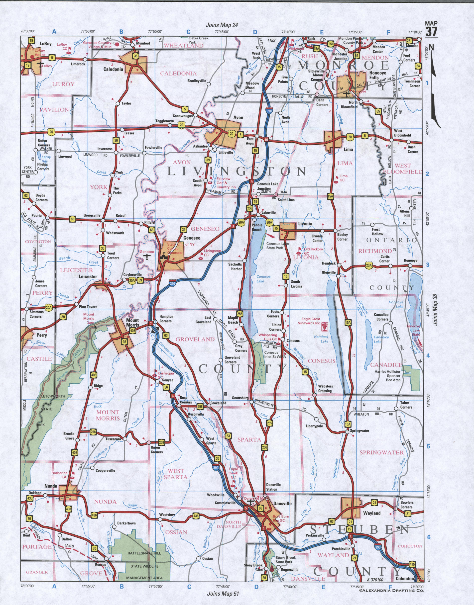 Livingston County Map Of Townships Printable Online 0507