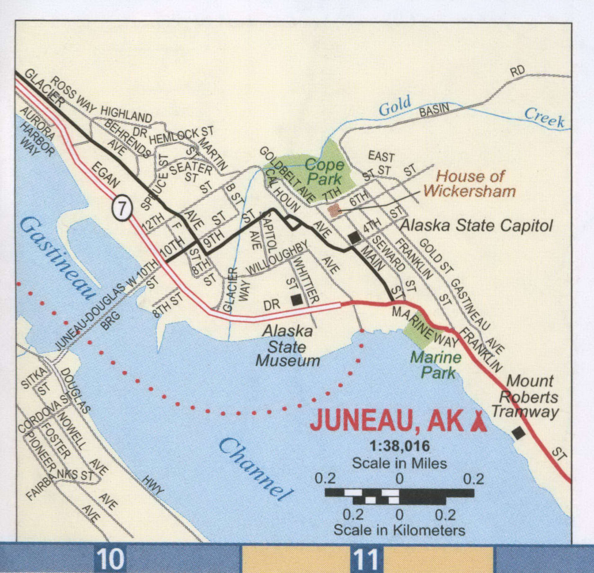 Juneau city map AK