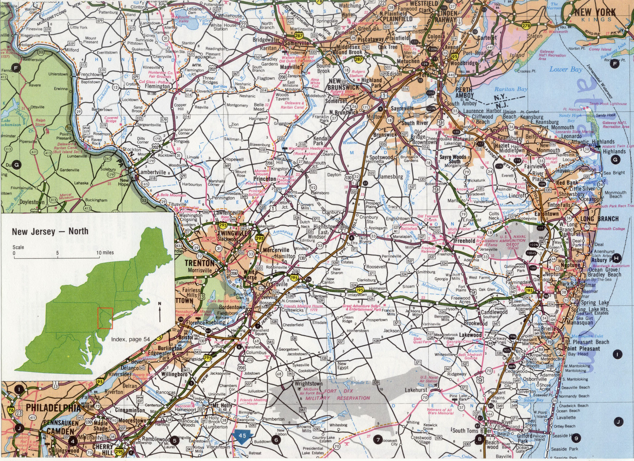 North New Jersey state map image. Road map of Northern New Jersey