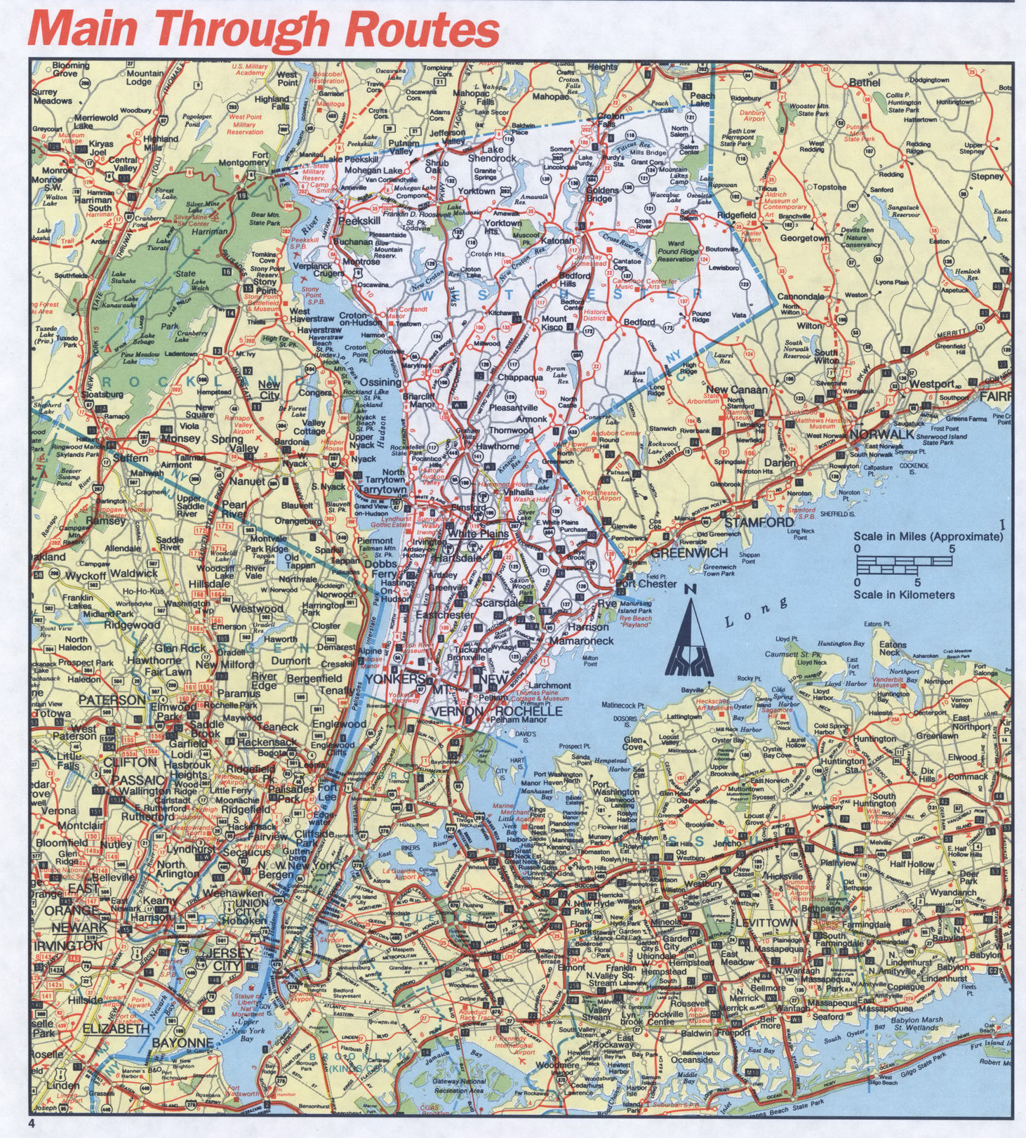Westchester County Road Map Westchester county map image. Detailed map of Westchester   Map of USA