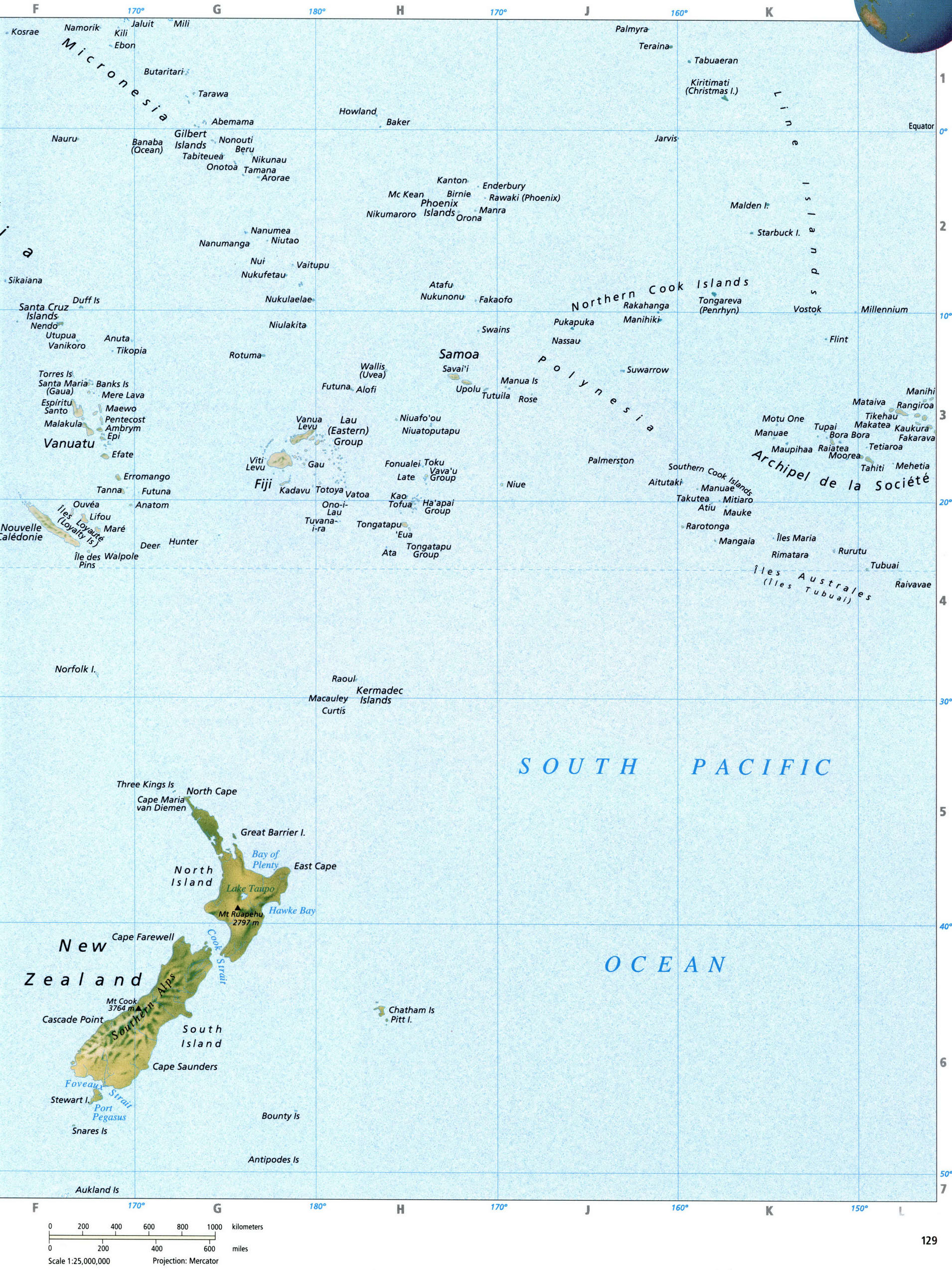 Australia and Oceania detailed map