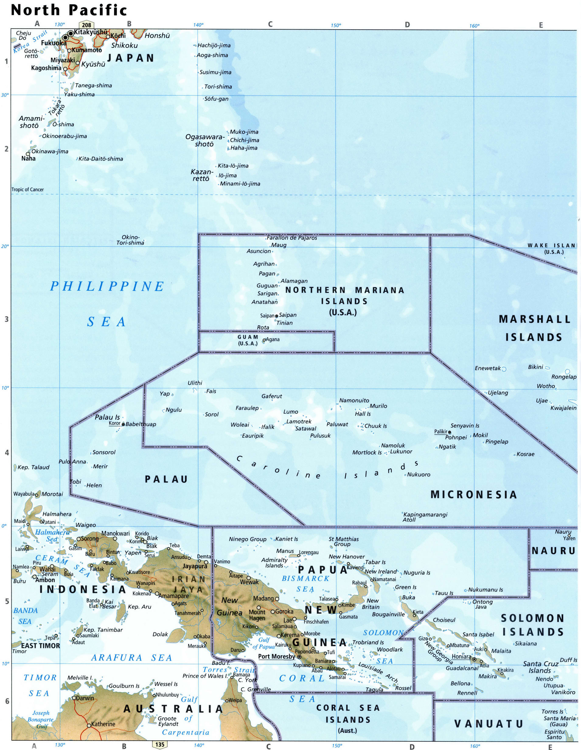 North Pacific ocean map