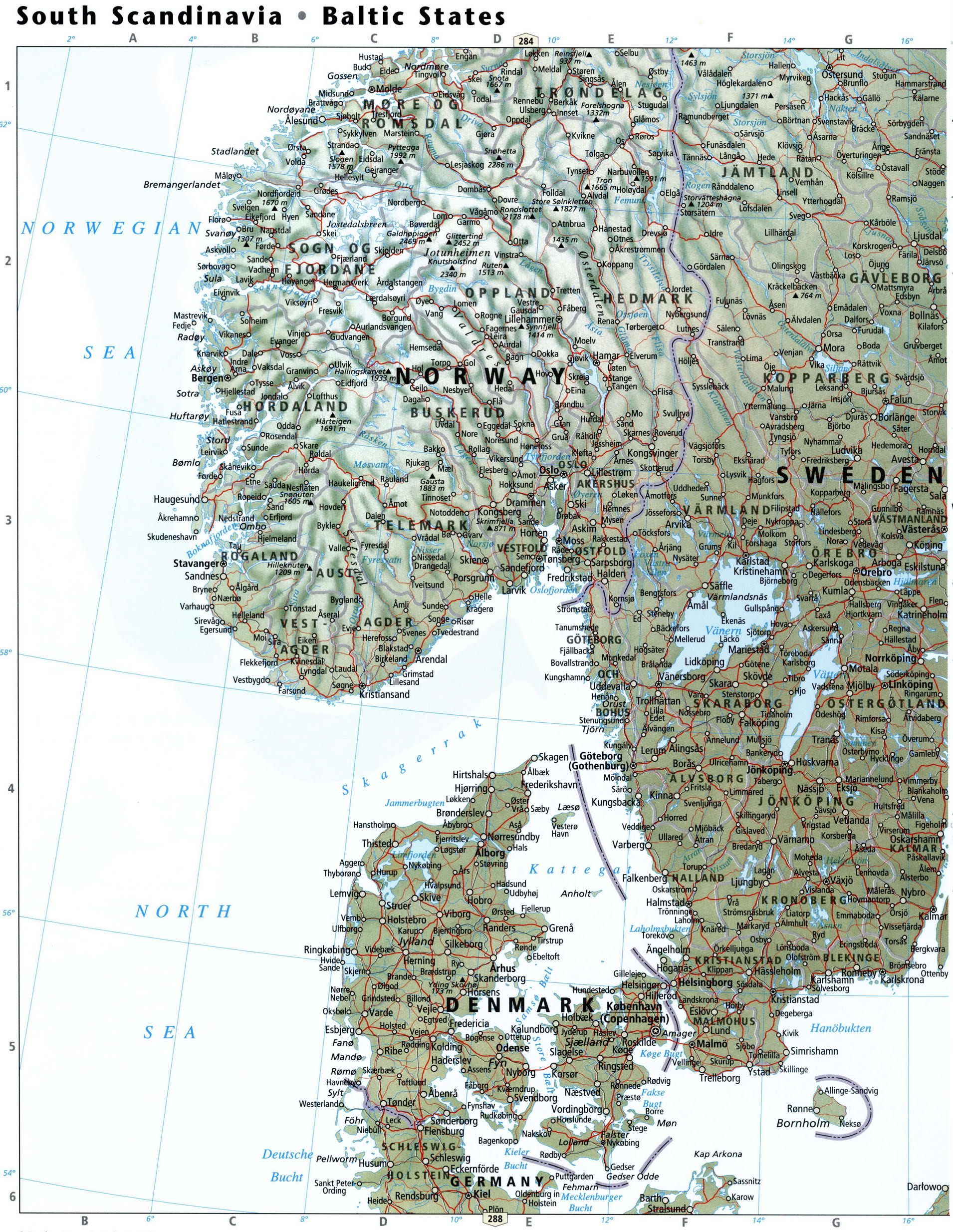 Norway and Sweden map