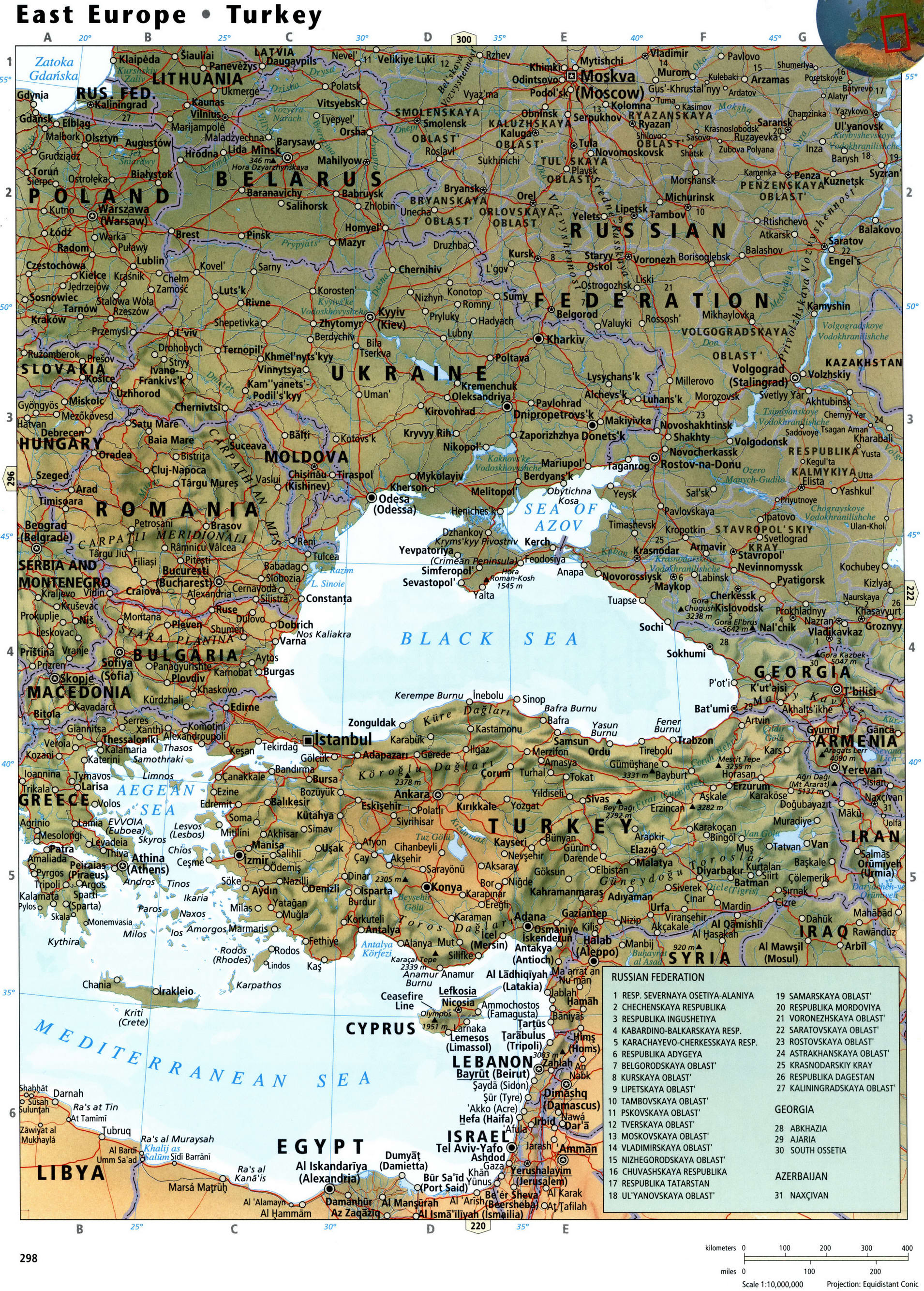Eastern Europe map