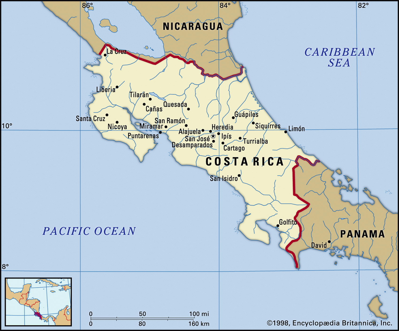 Costa-Rica map