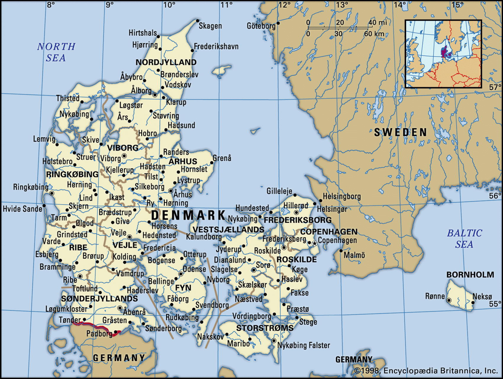 Detailed Map Of Denmark