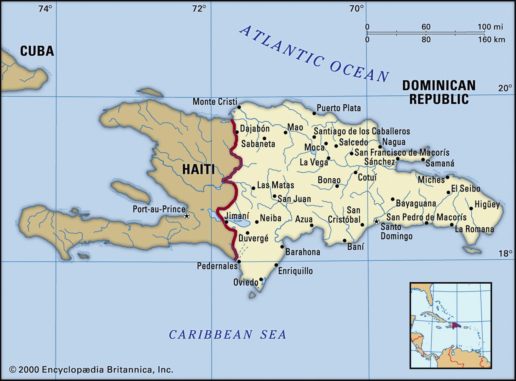 Map of Dominican Republic and geographical facts, Dominican Republic on ...