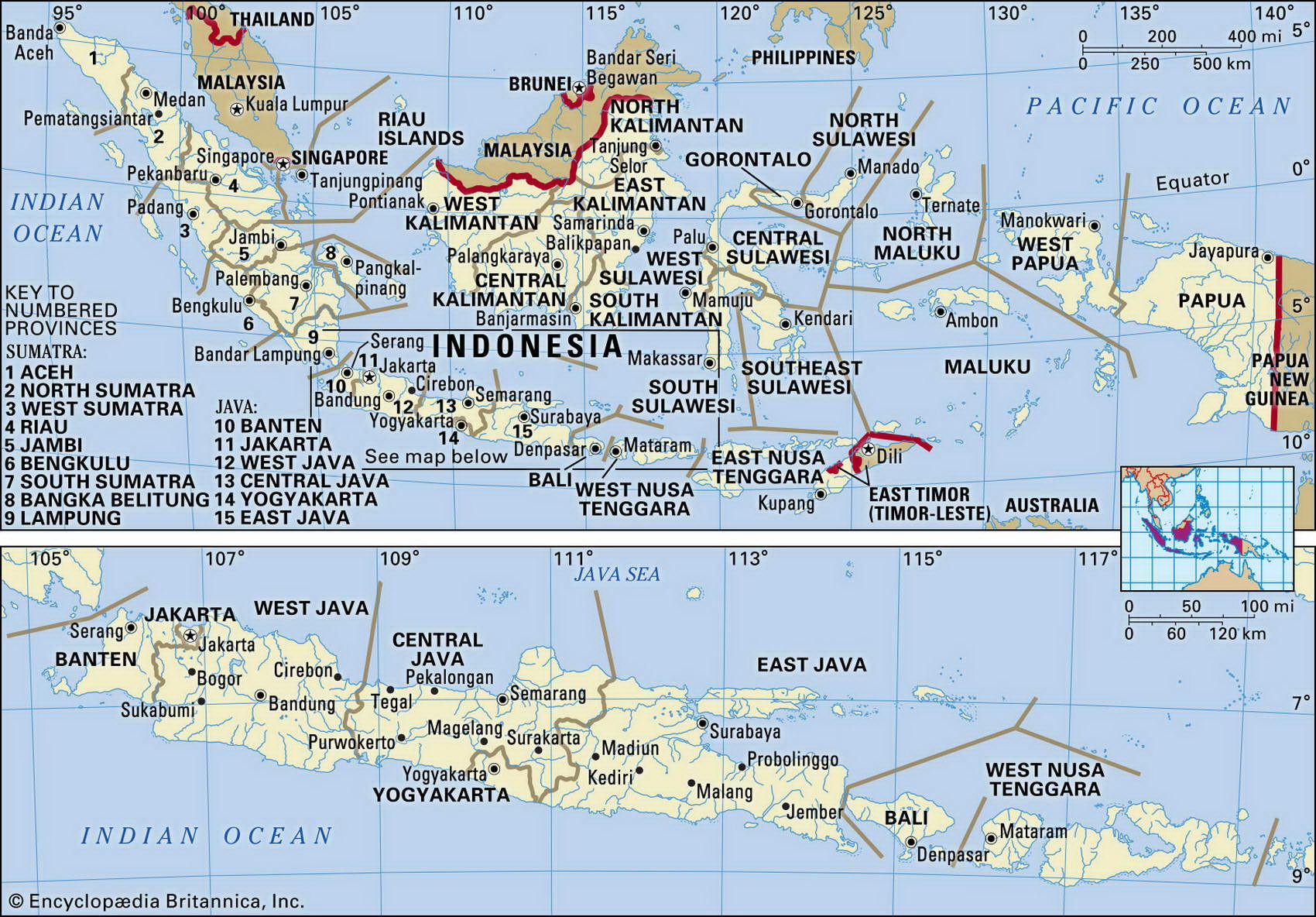 Indonesia Islands Java Bali Sumbawa Lombok 