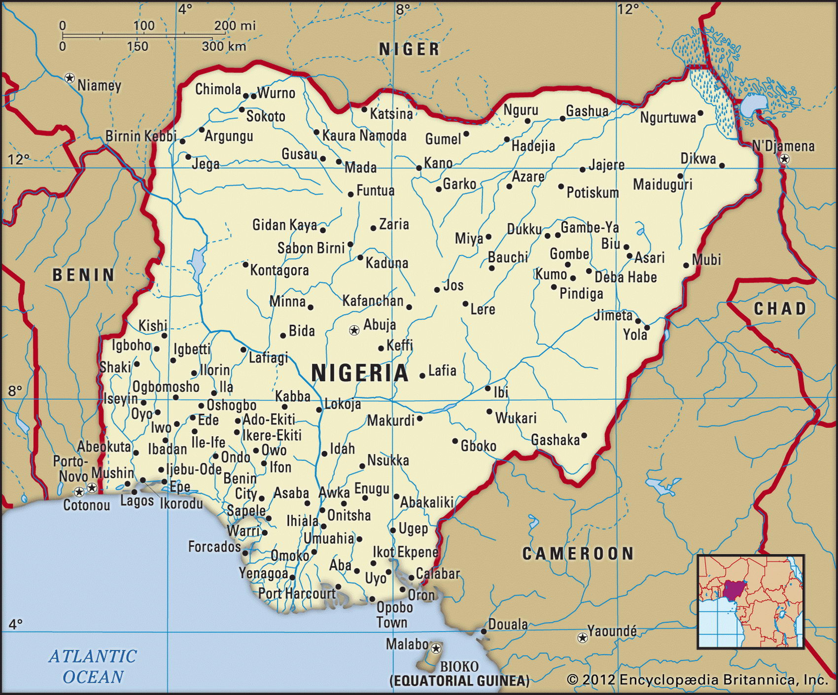 map of nigeria and surrounding countries        <h3 class=