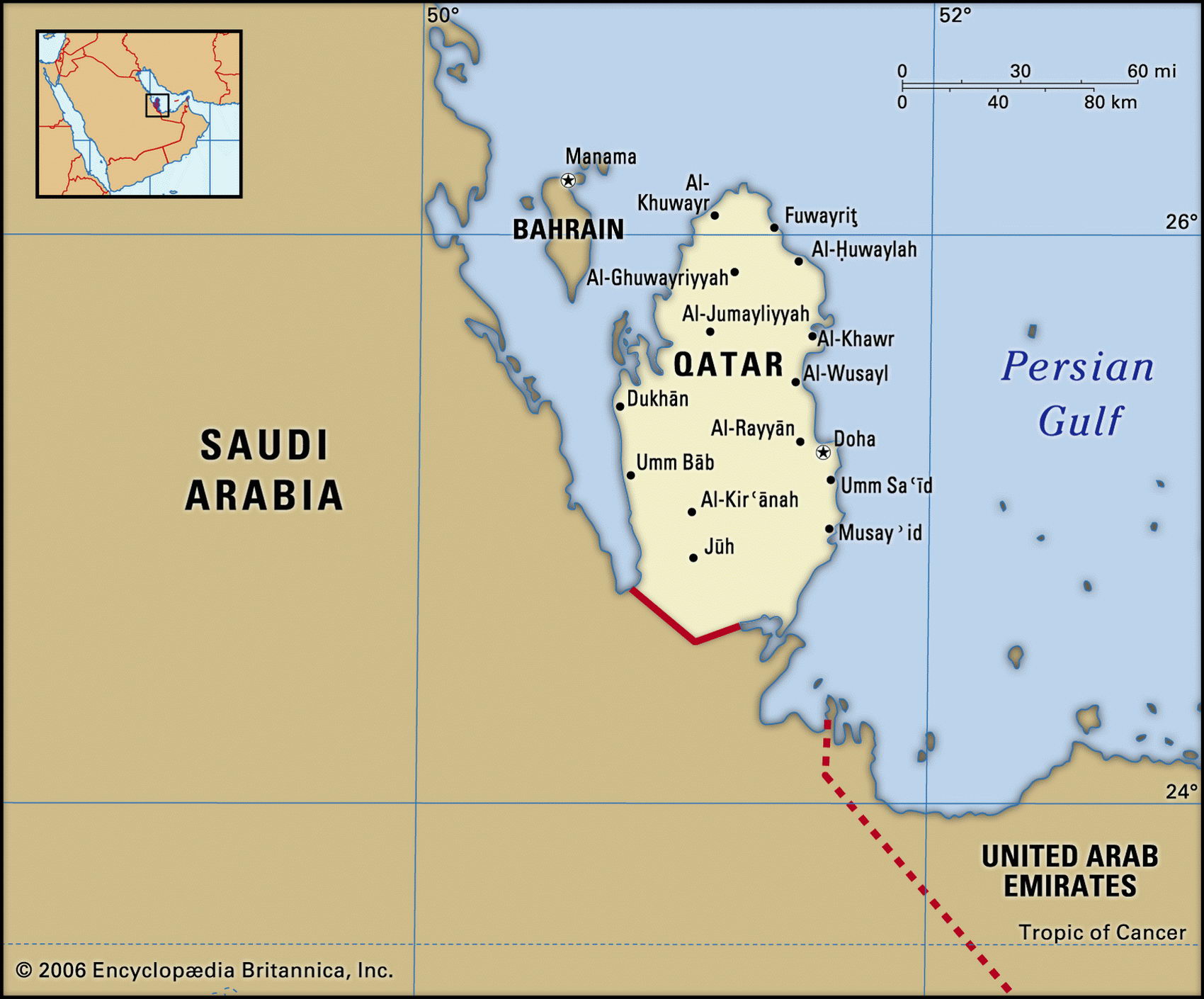 Qatar Mappa Del Mondo Mappa Del Mondo Qatar Posizione Asia Occidentale ...
