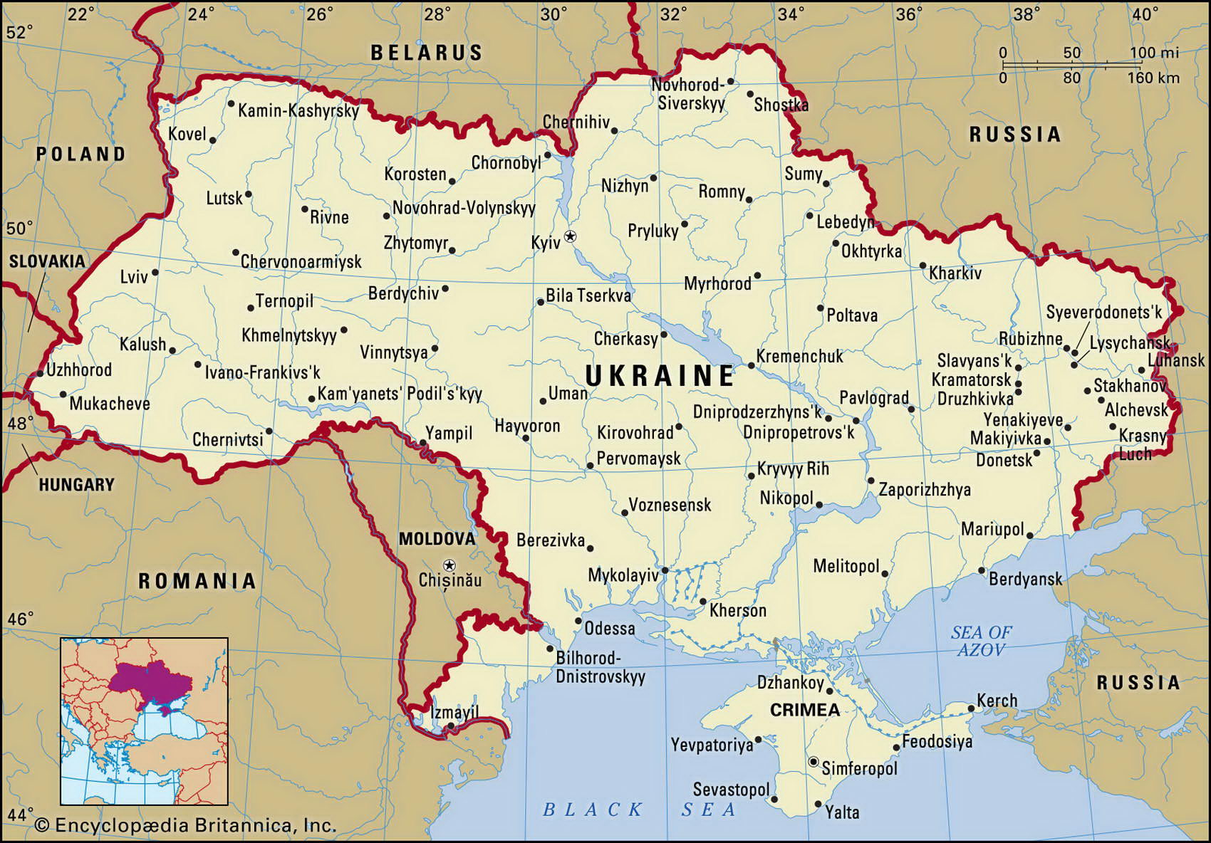 Ukraine map 2013
